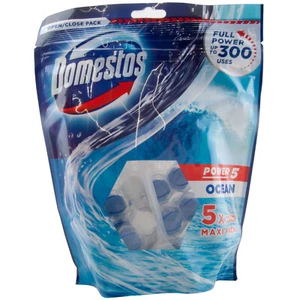 Domestos WC Stein OCEAN 5er Beutel 5 x 55g wc Einhänger Toiletten Duft&Reinigung - Bild 1 von 2