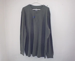 George Mens Shirt 2XLT Long Sleeve Thermal Green Stretch Pullover - Picture 1 of 10