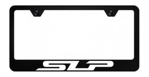SLP Premium Black Metal License Plate Frame with Screws and Caps - Picture 1 of 4
