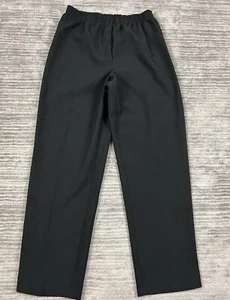 Tracy Lynn Pants Womens 18 Black Tapered Polyester Pull On Elastic Waist - Picture 1 of 11