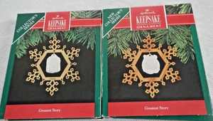 VINTAGE - GREATEST STORY SERIES - HALLMARK 1990 and 1991 ORNAMENT - 2 ORNAMENTS - Picture 1 of 10