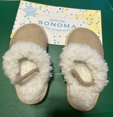 NWTS genuine sonoma jean compony shoes slippers size Small 5-6 camel toddler - Image 1 of 4