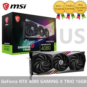 MSI NVIDIA GeForce RTX 4080 GAMING X TRIO D6X 16GB Gaming Graphics Card