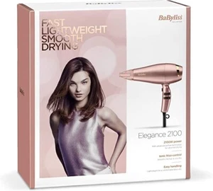 BaByliss Elegance 2100 Hair Dryer Ceramic Lightweight Hair Dryer Rose Gold 2100W - Picture 1 of 4