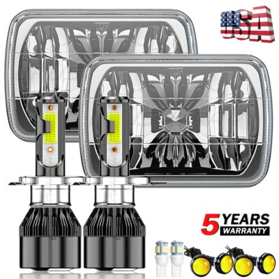 Подходит для Freightliner MT-35 MT-45 MT-55 ступенчатый фургон точка 5 x 7 «7 x 6 светодиодная фара Hi Lo DRL - Изображение 1 из 4