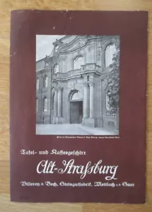 Altes Prospekt / Werbung Villeroy und Boch Mettlach 193? Serie ALT STRASSBURG - Bild 1 von 3