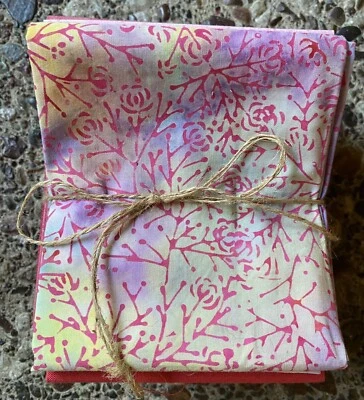 Lot Of 15 Fat Quarters Quilt Fabric Textured Solids + Colored Patterns Pinks - Image 1 of 4