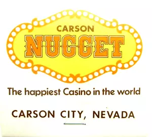 Vintage Carson Nugget Casino Carson City Nevada Matchbook Unused Unstruck - Picture 1 of 3