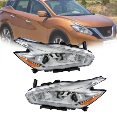 For Nissan Murano 2015 2016 2017 2018 Halogen+LED DRL LH+RH Headlights Headlamps Foto 1 de 4