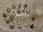 PROMO lot de 14 medailles religieuses GROTTE DE LOURDES + anneaux  pourtour doré