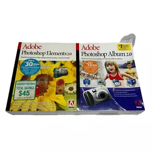 Adobe Photoshop Elements 2.0 & Photoshop Album 2.0 New Old Stock - Picture 1 of 5