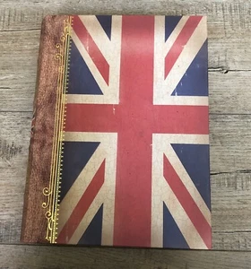 Punch Studio The Gifted Line British Union Jack Faux Book Storage Box - EUC - Picture 1 of 6
