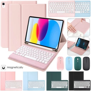 Bluetooth Keyboard Case With Mouse For iPad 5/6/7/8/9/10th Gen Pro 11 Air2/3/4/5 - Picture 1 of 32