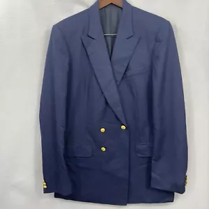WAIN SHIEL Saville Row Blazer Cappotto Sportivo Uomo Medium BESPOKE 38 R? Bottoni Marina Militare - Foto 1 di 17