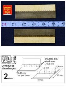Mini World MW0026 - 1/144, 1/32, 1/48, Continuous piano hinges ( 2 pieces )  new - Picture 1 of 12