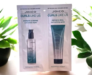 JOICO CURLS LIKE US HYDRATE & DEFINE, DEFINE & SEAL 0.5oz / 15mL EACH PACKET - Picture 1 of 2