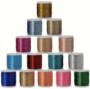 25 Metallic Embroidery Threads Spools Kit Suitable For All Embroidery Machines - Picture 1 of 6