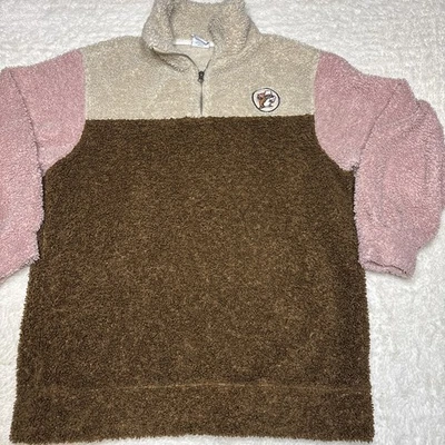 Camisa polar Sherpa Pullover Bucky The Beaver Buc-ee’s para mujer talla M Foto 1 de 4