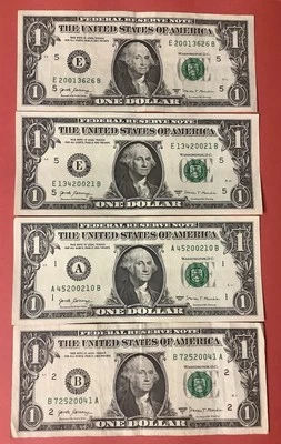 2000-2009 Pick (1) YEAR Date Birthday Note One Dollar Bill Fancy Serial Number - Image 1 of 4