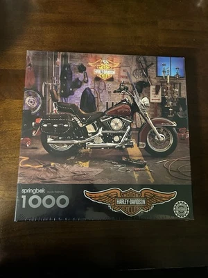 Vintage Sealed 1996 Licensed By Harley Davidson Springbok 1000 pcs. Puzzle - Image 1 of 4