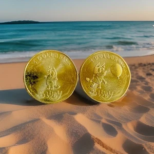 2024 Australia Bluey Bucks $1 Coins Bluey & Bingo Set From RAM Bag collectible - Picture 1 of 2