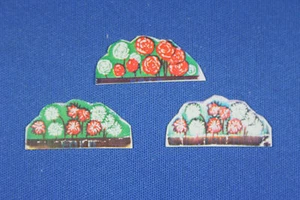 O Scale Plasticville - Motel - Flower Inserts (3) - Reproduction - Picture 1 of 1