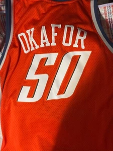 Vintage Reebok Authentic Charlotte Bobcats Emeka Okafor 50 Jersey Mens 2XL XXL - Picture 1 of 4
