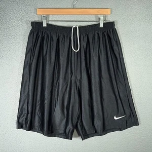 Vintage Nike Shorts Mens XXL Black Dazzle Shiny Silky Swoosh Logo USA Basketball - Picture 1 of 12