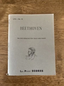 Beethoven The Five Sonatas For Cello and Piano Lea Pocket Scores No 18 Paperback - Picture 1 of 5