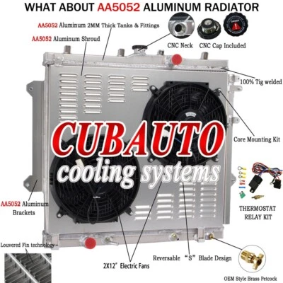 3Rows Radiator & Shroud Fan For 2010-2022 Toyota 4Runner Limited Venture 4.0L V6 Foto 1 de 4