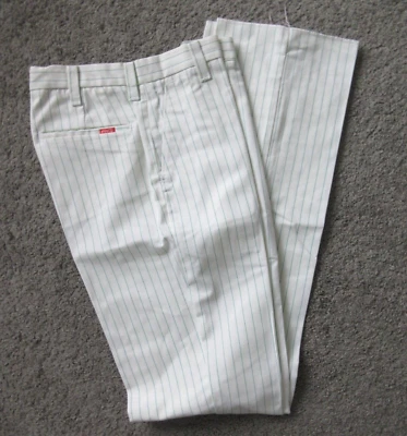 NEW NOS VTG COCA COLA PANTS MEN 27W DELIVERY DRIVER USA GREEN STRIPE UNIFORM - Image 1 of 4