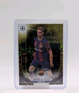 2023-24 Topps UEFA Club Competitions #166 Frenkie de Jong Starball Foil card - Picture 1 of 2