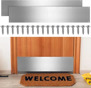 8 X 36 Inches Door Kick Plate Metal Kick Plate for Bottom of Door Aluminum Kick - Picture 1 of 12