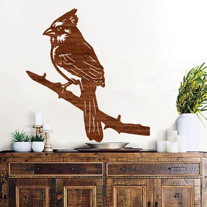 Cardinal en extremidades recortadas, letrero de placa de madera, decoración del hogar, suministros artesanales de madera - Imagen 1 de 4