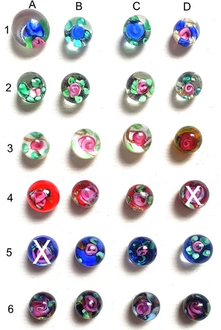 ONE Vintage Paperweight Rose Ball Button…Your Choice! Cover