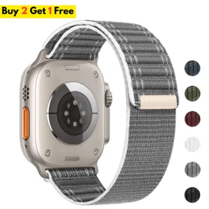 Nylon Strap For Apple Watch Band Ultra 2 49mm 45mm 41mm 46mm Series 10 9 8 Band - Picture 1 of 23