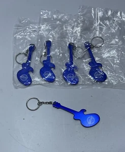 Menge 5 Gilley's Las Vegas blau Gitarre Schlüsselanhänger Souvenir Flaschenöffner - Bild 1 von 5