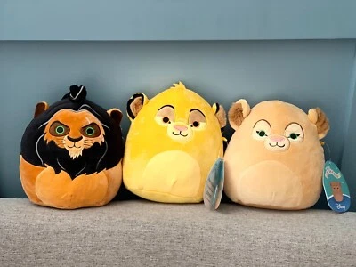 Squishmallows x Disney Lion King Scar Simba & Nala Plushies Bundle 3pcs Set NWT - Image 1 of 4