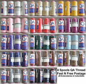 4 Spools QA (Hemline) 2000m Overlocker Sewing Thread, Choose Colour, Full Range - Picture 1 of 161