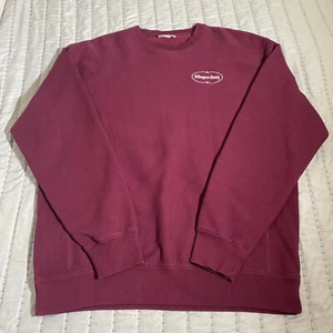 Haagen-Dazs Ice Cream Embroidered Logo Maroon Red Crew Neck Sweatshirt 2XL - Picture 1 of 12