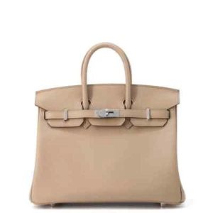 HERMES Birkin Verso Size 25 Swift Leather Beige Marpha/Gripaire - Picture 1 of 8