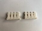LEGO Parts: White Picket Fence for Farm, House, Garden,1x4x2, # 33303 - Lot of 2