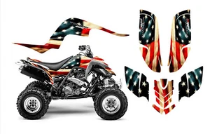 YAMAHA RAPTOR 660 660R CUSTOM GRAPHICS KIT AMERICAN TATTERED FLAG - Imagen 1 de 2