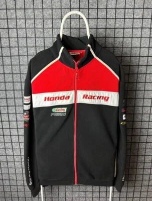 Jaqueta de lã vintage Honda Racing tamanho XXL - Imagem 1 de 4