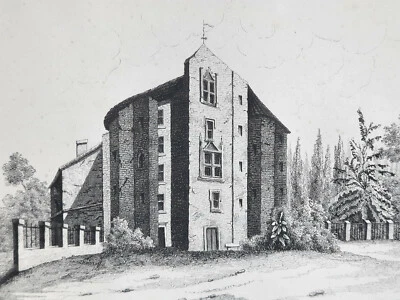 CHATEAU DE LA CASE Landes LITHOGRAPHIE Guienne Monumentale JOUBERT XIX° - Photo 1/2