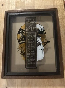 RARE Vintage Silkscreen Glass Impression Hambly Studio Cream Of Wheat Shadow Box - Picture 1 of 11