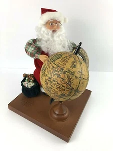 Gemmy Santa at His Globe Moves Whistles Santa is Coming To Town 1995 See Video - Picture 1 of 12