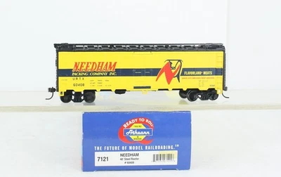 HO Athearn 7121 Needham Packing 40’ Steel Reefer URTX 60408 Yellow - Image 1 of 4