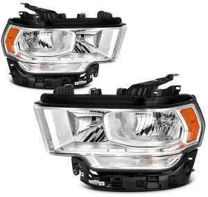 For 2019-2024 Ram 2500 3500 Chrome Housing Headlights Assembly Left+Right - Picture 1 of 8