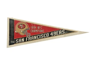 SAN FRANCISCO 49ERS 1994 NFC Champions piccolo pennant STORIA DEL CALCIO 1F - Foto 1 di 5